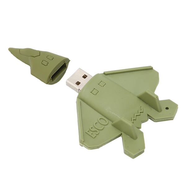 USB Flash Drive Grøn Tegneserie Fighter Doll Bærbar Lagringsminnepinne for Overføring og Deling 32GB