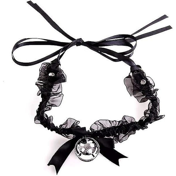 Svart Läder Choker Set för Män Kvinnor och Flickor