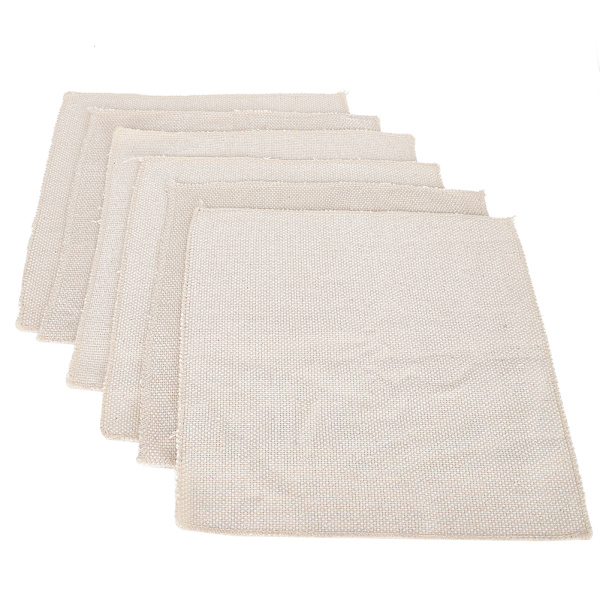 6 stk groft uld broderi klud nålefiltning stof DIY materialer strikketilbehør 28x28cm