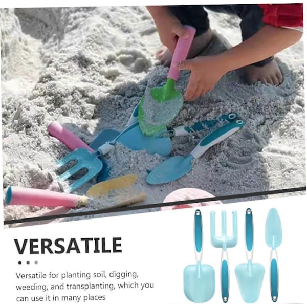 Trädgårdsredskapsset för barn, nio delar - Spade, kratta, handskar, sprinkler, blomkruka, förkläde, blomkorg väska rosa ZD NJ 9pcsPink set