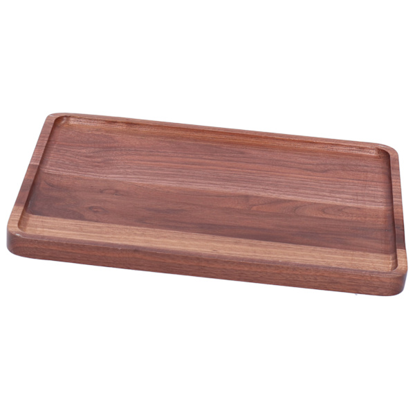 Valnød Serveringsplade Firkant Dekoration Frugt Mad Dessert Plade Bakke Træ BBQ Plade 34x23x2
