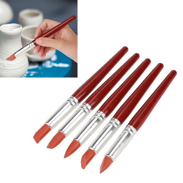 Red Gummi Spis Sculpting og Carving Tool Sett - 5 stk