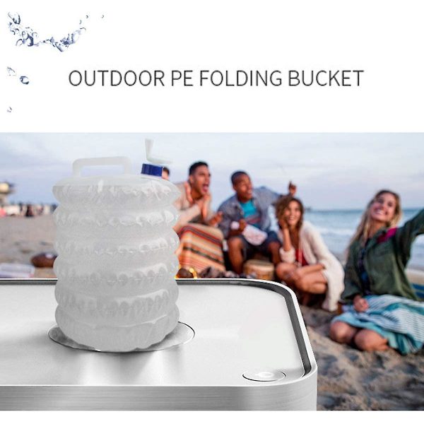 Hopfällbar Vattenbehållare - 10L, Återanvändbar Drickvattentank för Sport, Camping, Vandring, Picknick, Grillning, Utomhusbil