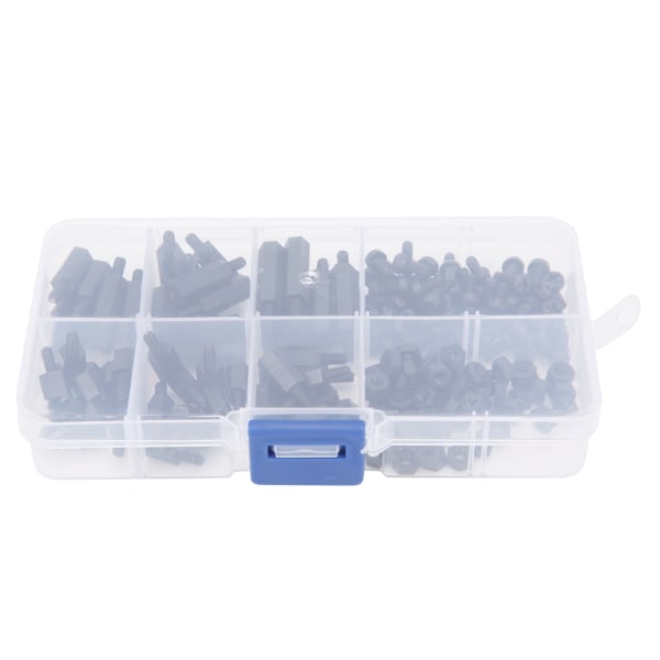 180 st Nylon Muttersortiment Standoff Kit Enkelvägs industritillbehör Svart M3