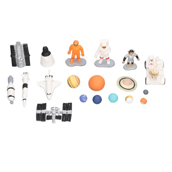 19 st rymdmodellleksaker rymdplan satellit månlandare astronaut 9 planeter rymdmodellserie för barn