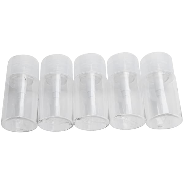 5 st 100 ml kosmetisk tom flaska rengöring plast flytande presspump påfyllningsbara flaskor