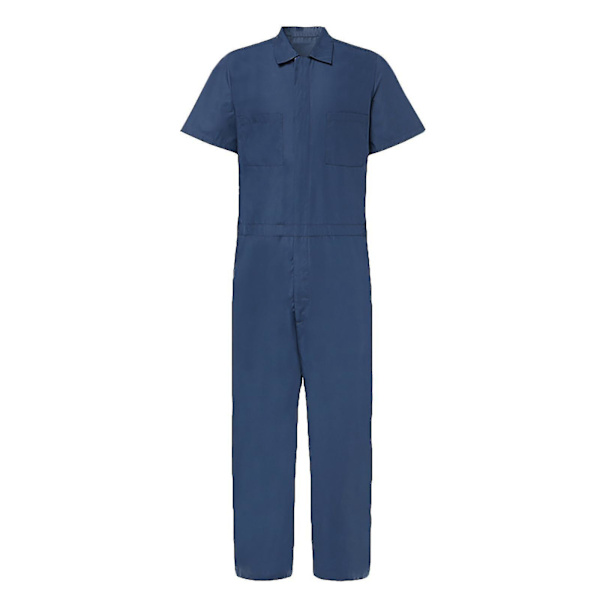 Stilfulde Mænds Ensfarvede Lynlås Overalls XL Blå