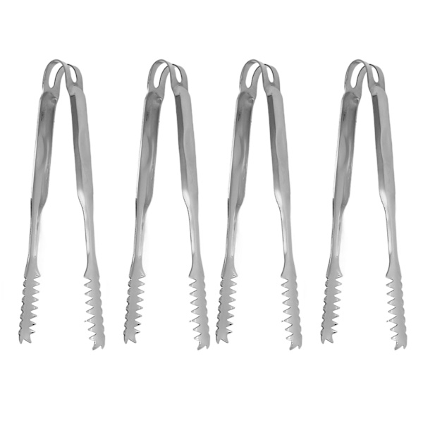 10 stk. istang i rustfritt stål, matserveringstang, enkel å rengjøre, sterkt grep, allsidig for fest, kjøkken, grill, BBQ, bar, 17,6 cm / 6,9 tommer