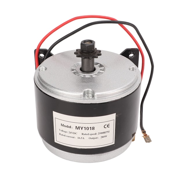 24V Elmotor 280W 2500RPM Aluminiumlegering Hög Hastighet 11T Växelmotor för Elcykel Trehjuling