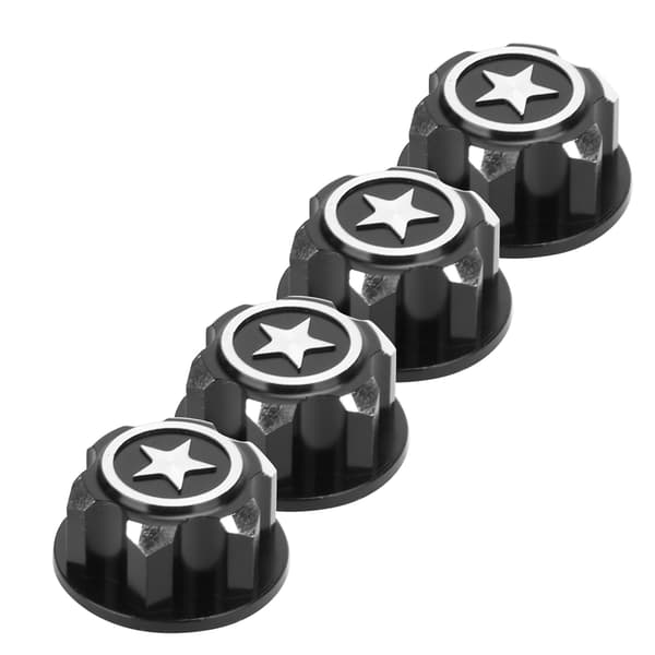 4 stk. hjulkapsel i aluminiumslegering, tilbehør, passer til Traxxas X Maxx 1/10 RC bil (sort)