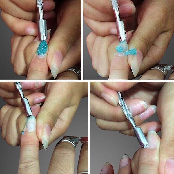 Rostfritt stål dubbelsidig nagelskjuvare set - nagelbandsskärare kit