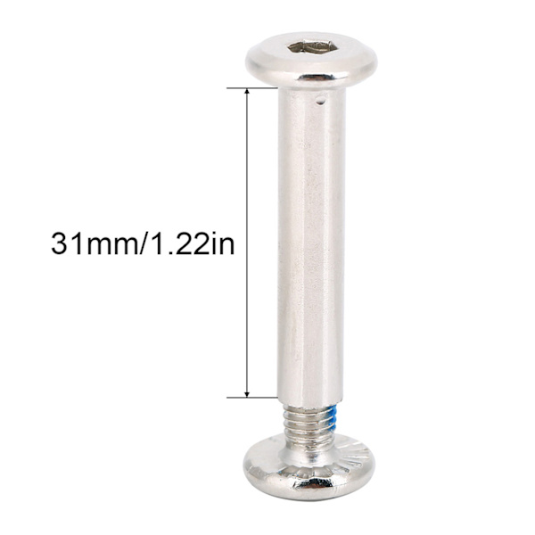 10 stk. Inline Skate Udskiftning Skøjte Skruer Fittings Skøjter Hjulaksler Hardware 31mm 31mm