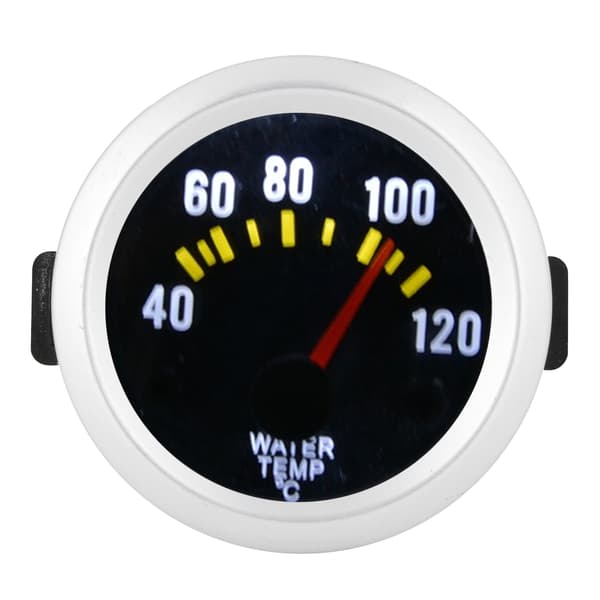 40‑120℃ Vandtemperaturmåler Kulfiberstil Overflade 12V Eftermontering Universal Erstatning 52mm/2in