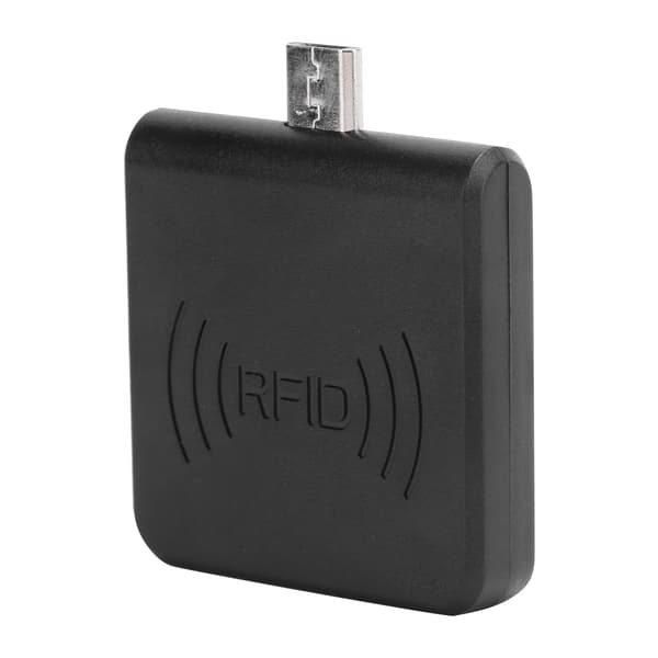 W86 Micro USB mobiltelefonkortlæser bærbar til RFID mobil ID-læser til AndroidSort