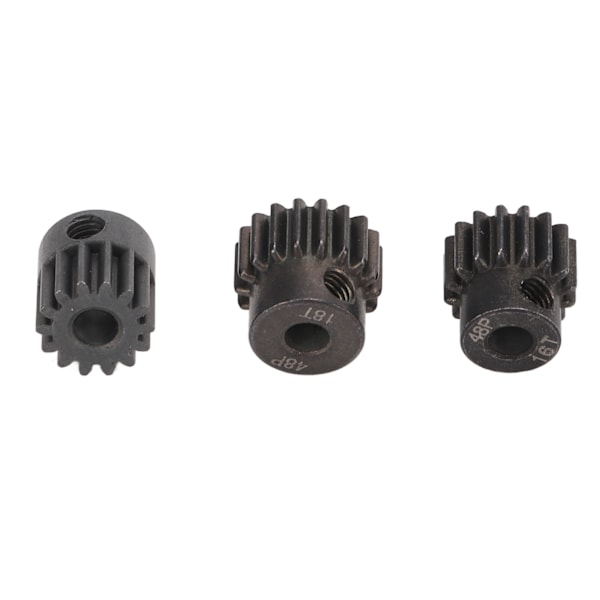 3 Stk RC Motor Pinion Gear 48P 14T 16T 18T Rustfast Pulver Metallurgi 48P Pinion Gear Sæt til 1/10 RC 3.175mm Motor