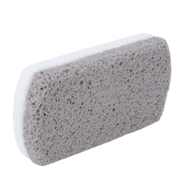 Fodsten af skumglas - Dobbeltsidet fjerner hård hud - Scrubber - Naturlig pedicure-fil - Eksfoliering til fødder - Grå/hvid