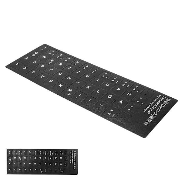 Tysk tastaturklistermærke Erstatningstastaturklistermærke til stationær computer bærbar