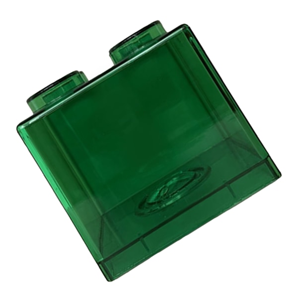 Gjennomsiktig sparebøsse i form av en bygning for barn, gutter og jenter, grønn, 8,9x8,9x9,2cm / 3,5x3,5x3,6in