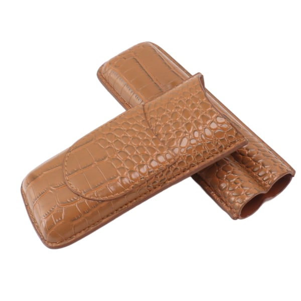 Cigar Case Soft Touch Slitstarkt Bärbart Läder Cigarrhållare för Resor Utomhus
