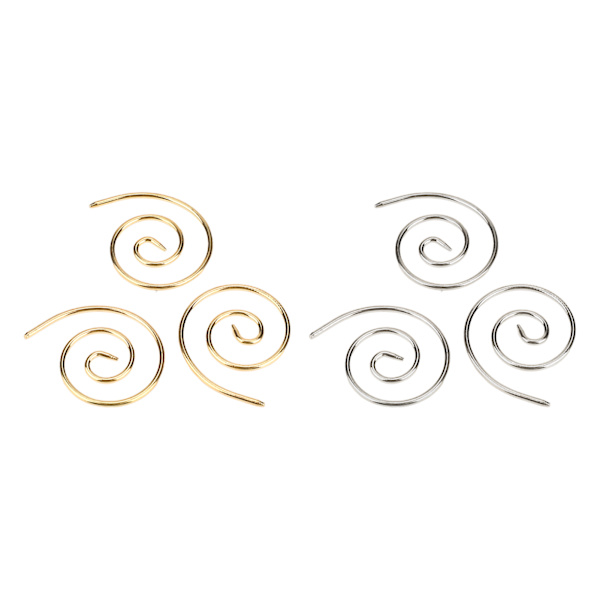 6 st spiralkabel sticknål rostfritt stål tålig lättvikts böjd gobeläng nålar för halsduk Sjal kofta