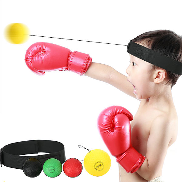 4 Bollar Boxning Träningsboll Huvudmonterad Justerbar Pu Foam Sport Fitness Utrustning