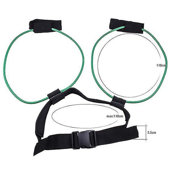 Hemmaträning midjebooster för män och kvinnor med benträning för simning med höftrally, studsande pedal och dragrep, [10lb], gul