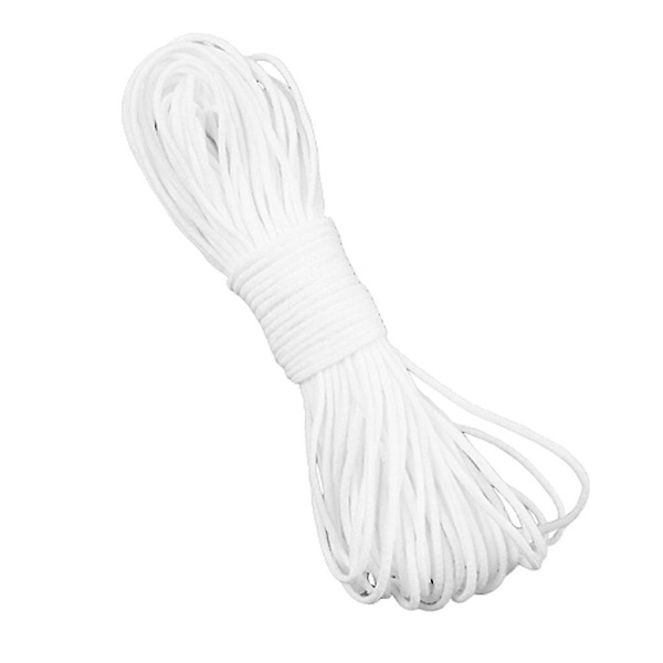3 ruller elastisk snor, taljebånd, hvidt kantebånd, syning, kjoleskæring, 2,5 mm