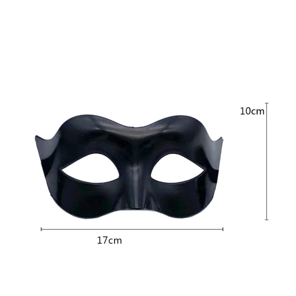 Mask Zorro Premium Venetian Masquerade Masker Par for menn eller kvinner - svart 2-pak Black