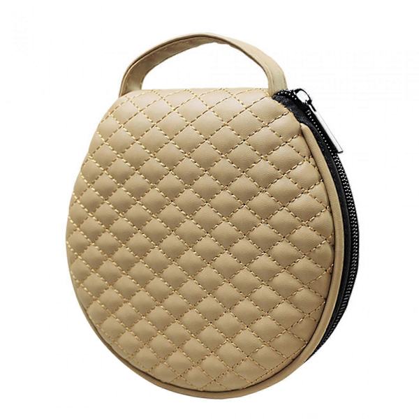 Bærbar CD Wallet Case Organizer PU 20 Kapacitet Forebyg Rids Beige