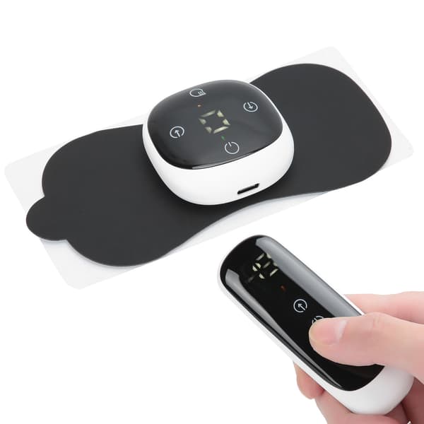 Mini nackmassageapparat smärtlindring EMS cervikal massageplåster trådlös massageplatta vit