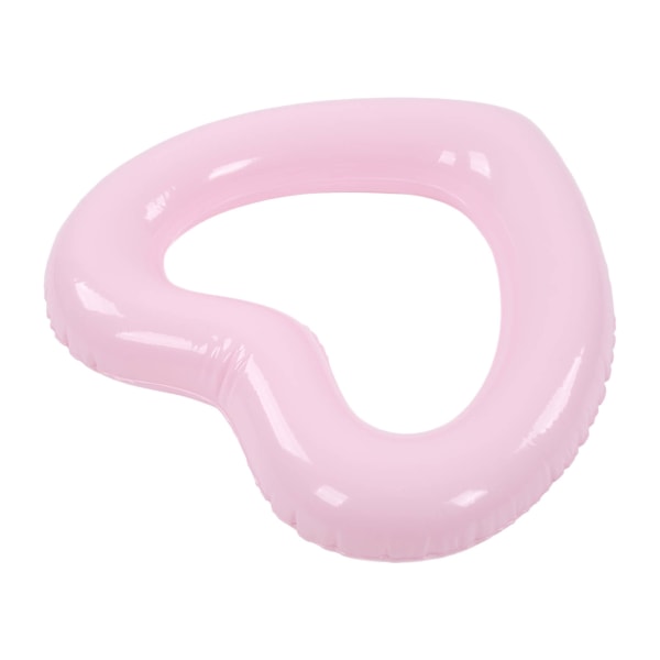 Hjerteformet svømmebøye 45 cm tykk rivebestandig PVC-material oppblåsbar bassengflytering for bassengfest strender rosa