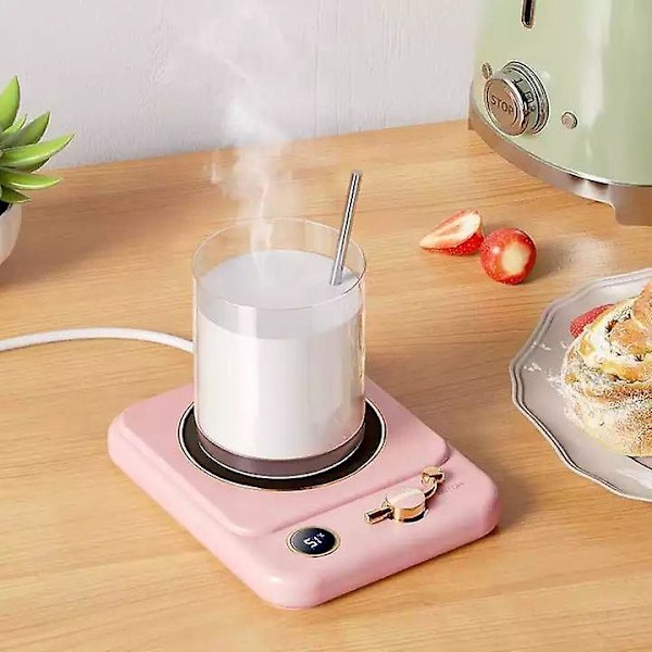 Kaffekoppvarmer med temperaturkontroll, automatisk avstenging og timer - Smart skrivebordsunderlag holder drikkevarer varme og friske