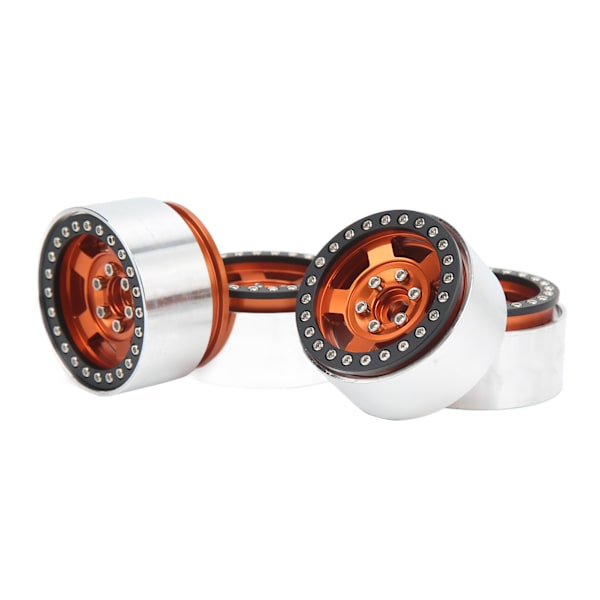 4 kpl RC-pyörän vanteet 1,9 tuuman metalliset vaihtoehtoiset RC-auton pyörät SCX10 90046 AXI 03007 TRX4 REDCAT MST 1/10 RC-autoon oranssi