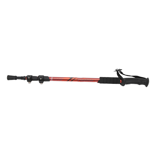 Teleskooppinen vaellussauva 3-osainen alumiiniseoskävelysauva Retractable Walking Pole vuorikiipeilyyn tutkimus punainen