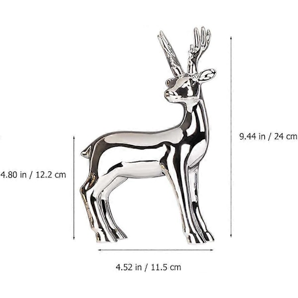 2025 Egnet Jule Rensdyr Figur Statue Hjorte Skulptur Juledekorationer Bordpynt
