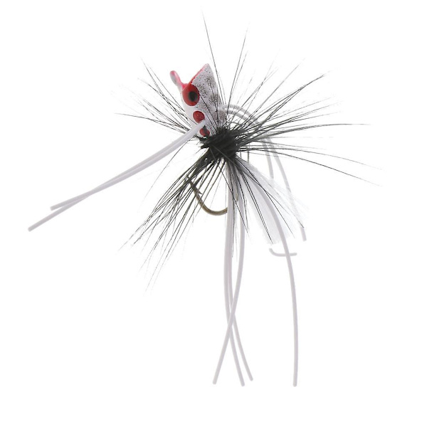 10 x Fly Dry Fishing Flydende Popper Fluer Kunstige Fiskelokkemad Hvid