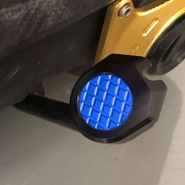 Broms Modifierad Extra Fotkudde Förlängningsplatta Passar för Yamaha NMAX155 NVX155 XMAX300 Blå