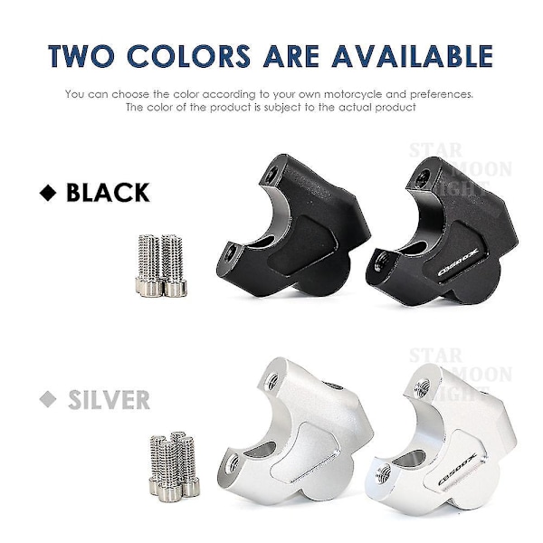 28mm Motorcykel Styr Riser Klemme Adapter til Honda CB500X 2020 Sort