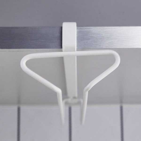Under Cabinet Vinglashållare Set för 3 Glas Köksbar Förvaring Vit 1-pack