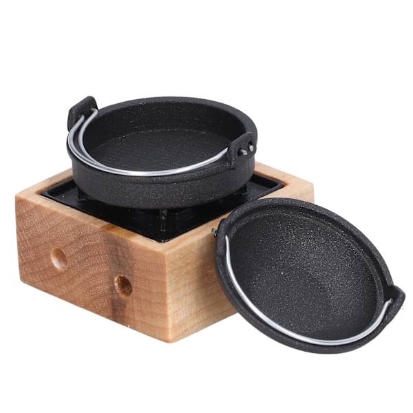 1:12 Dockhus Miniatyr Hot Pot Rack Utsökt Mini Kök Pryl Dekorativa Dockhus Kök Tillbehör
