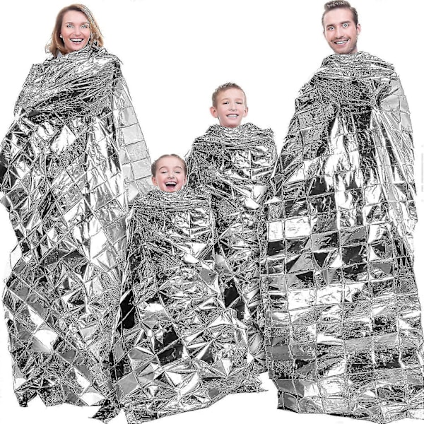 3 st Nödfiltar Hög Silver Reflekterande Mylar Film Folieark Värmefolie Skydd Camping Filt Vandring