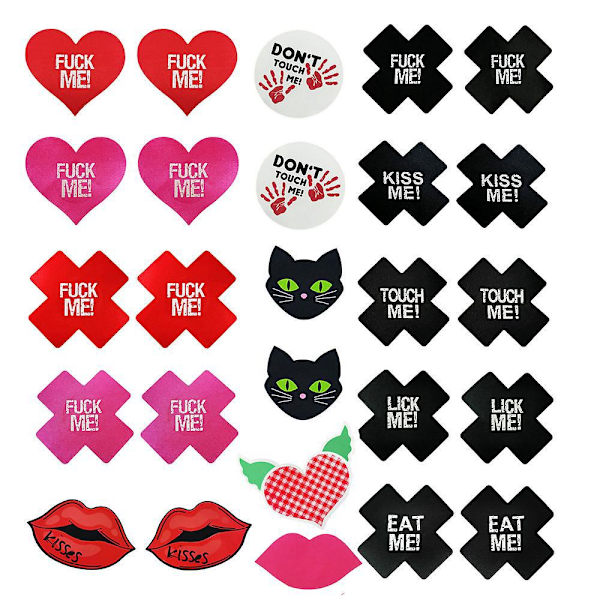 Satiiniset nännipastat tarttuvilla terälehdillä - Multi Design Pack