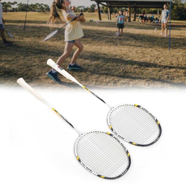 1068 Bärbar lättvikts badmintonracket i aluminiumlegering för vuxna, offensiv typ, dubbelspelar