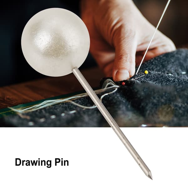 200 st Runda Kulor Plast Pushpin Ritstift Dekorativa DIY Verktyg (Vit)