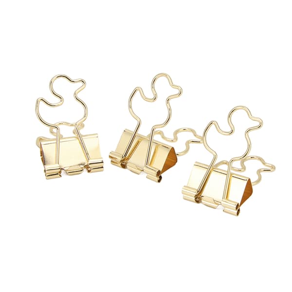 20 stk. papirclips stærk klemkraft holdbart jern lille and design bred anvendelse små bindeklips guld