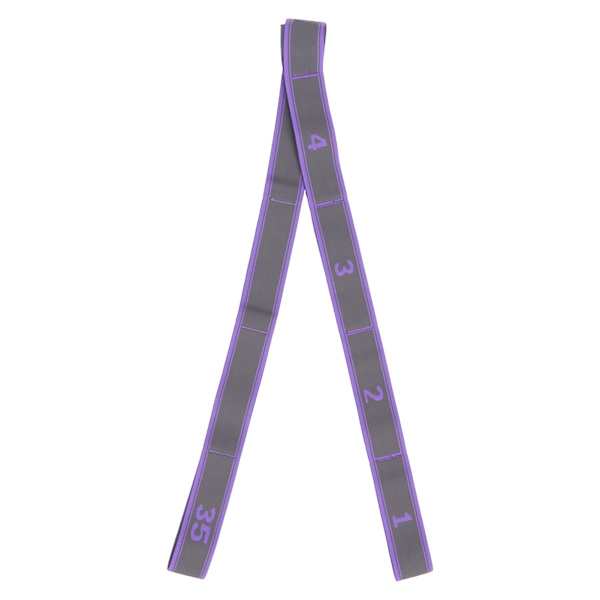 Yoga Stretch Strap Kvinder Fitness Høj Elastisk MultiLoop Trænings Elastik Bælte (Lilla Grå)