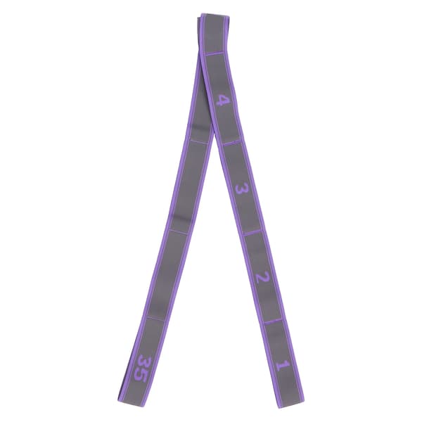 Yoga Stretch Strap Kvinnor Fitness Hög Elastisk MultiLoop Tränings Stretch Band Bälte (Lila Grå)