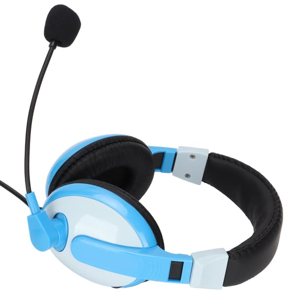 Somic Electronics Hodetelefoner Multifunksjonelle Plugger Stemme Gaming Headset med Mikrofon for Datamaskiner Mobiltelefon Grå Blå