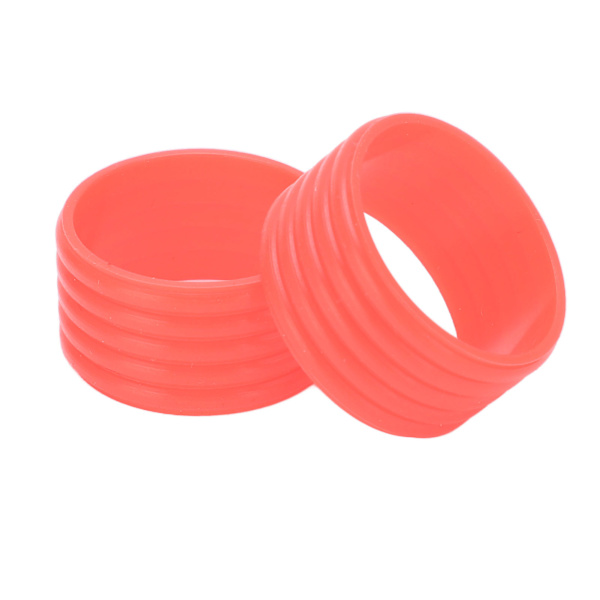 2 stk/sett Tennis Racket Håndtak Silikon Ring Svetteabsorpsjon Tennis Overgrip Fikseringsring Rosa