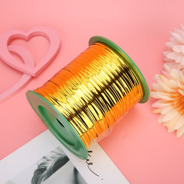 400 Yards Twist Ties Godisväska Bakförpackning Presentförpackning Blomster Twist Ties Guld